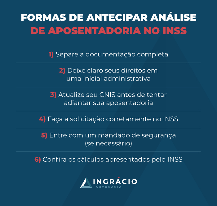 Formas de antecipar análise de aposentadoria no INSS