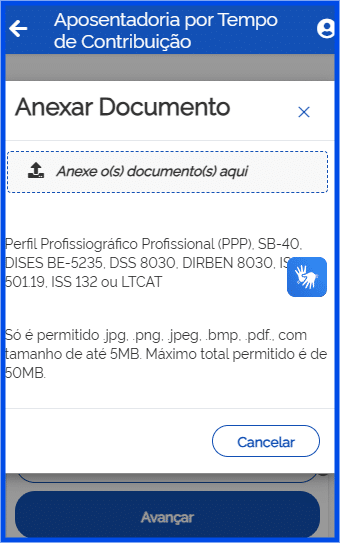 anexar documentos meu inss