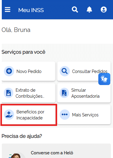 Benefícios por incapacidade no Meu INSS