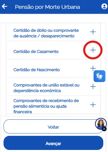 Anexar documentos no pedido de pensão por morte no Meu INSS