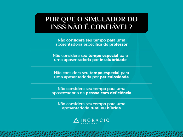 simulador inss não é confiável