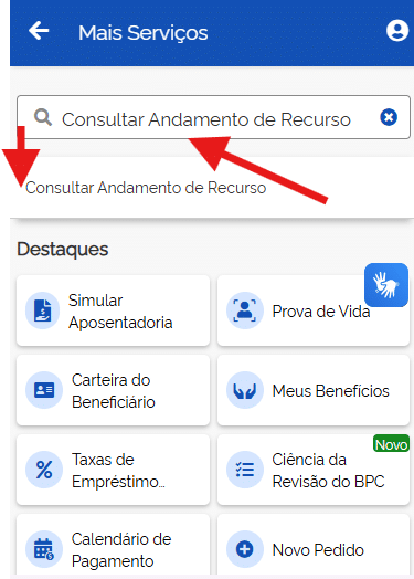 Consultar andamento de recurso