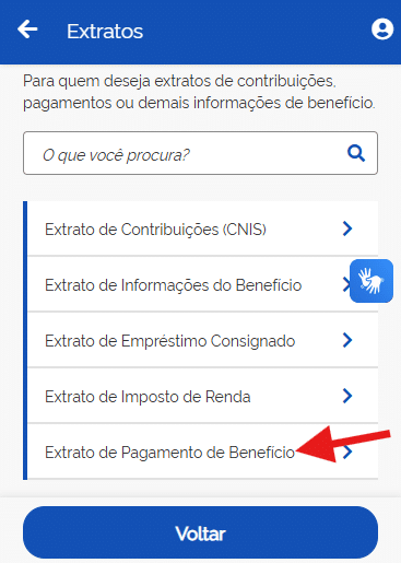 extrato de pagamento de beneficio