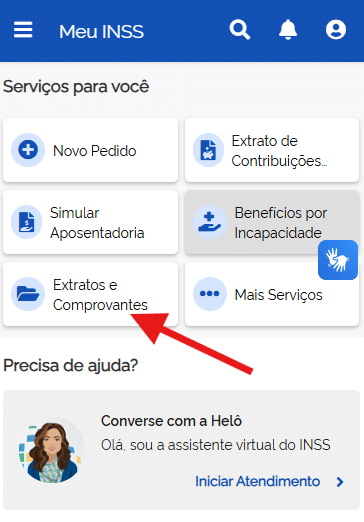 extratos e comprovantes