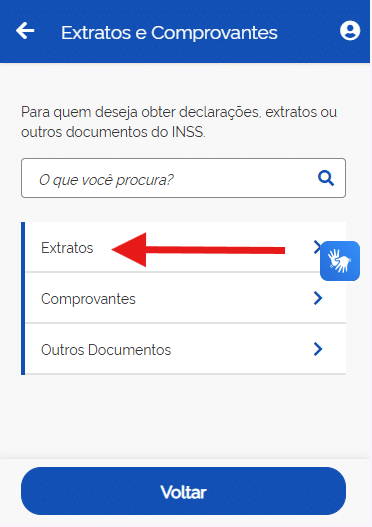 extratos no meu inss