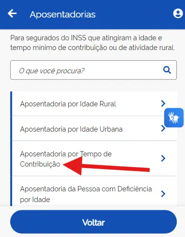 Aposentadoria por tempo de contribuiçãao.