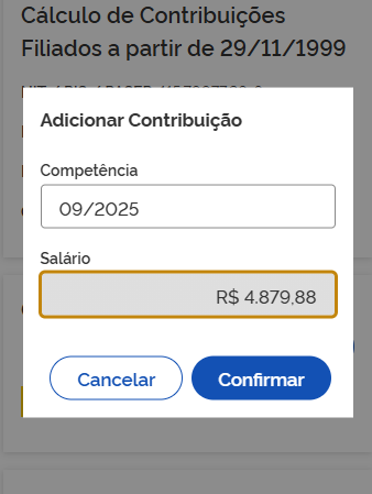 competência e salário de contribuição
