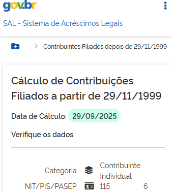 dados contribuinte sal