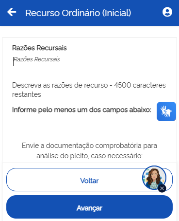 Razões recursais do recurso ordinário Meu INSS
