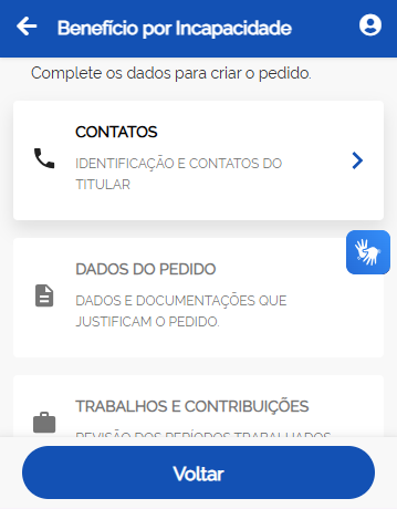 dados para criar pedido