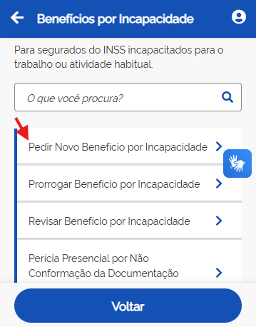 pedir novo beneficio por incapacidade