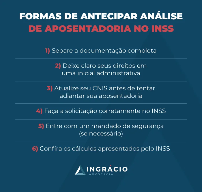 Formas de antecipar análise de aposentadoria no INSS