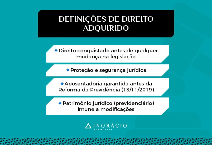 Definições de direito adquirido