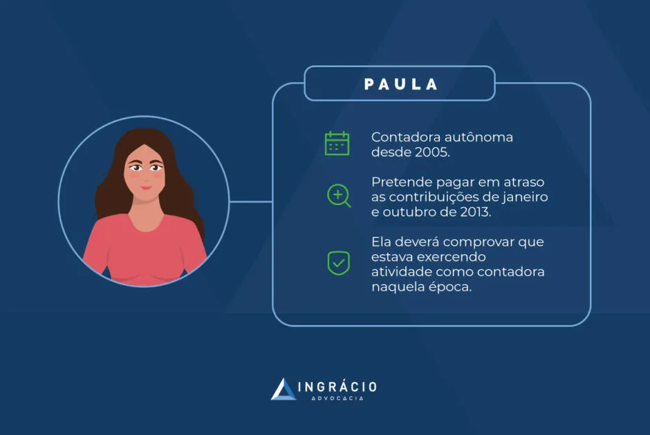 exemplo contribuição em atraso INSS