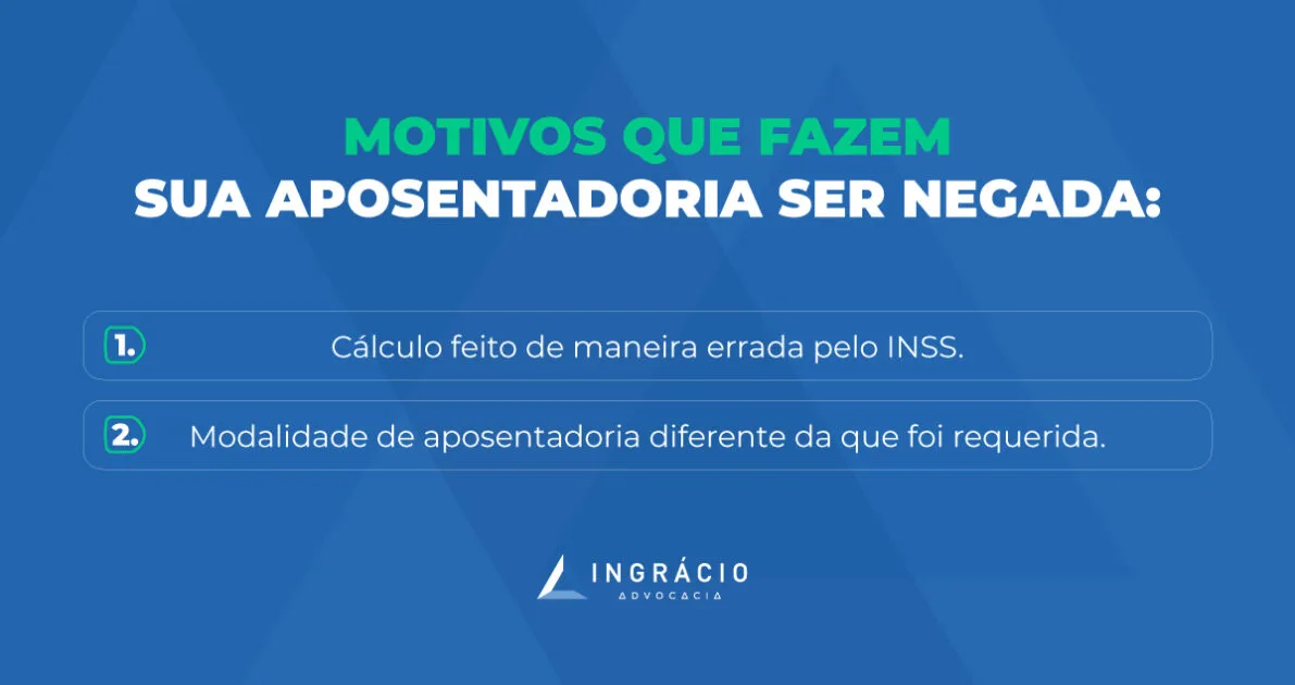 motivos que fazem a aposentadoria ser negada pelo INSS