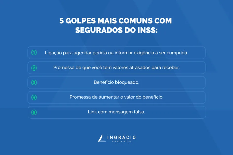 golpes mais comuns do INSS contra aposentados e pensionistas