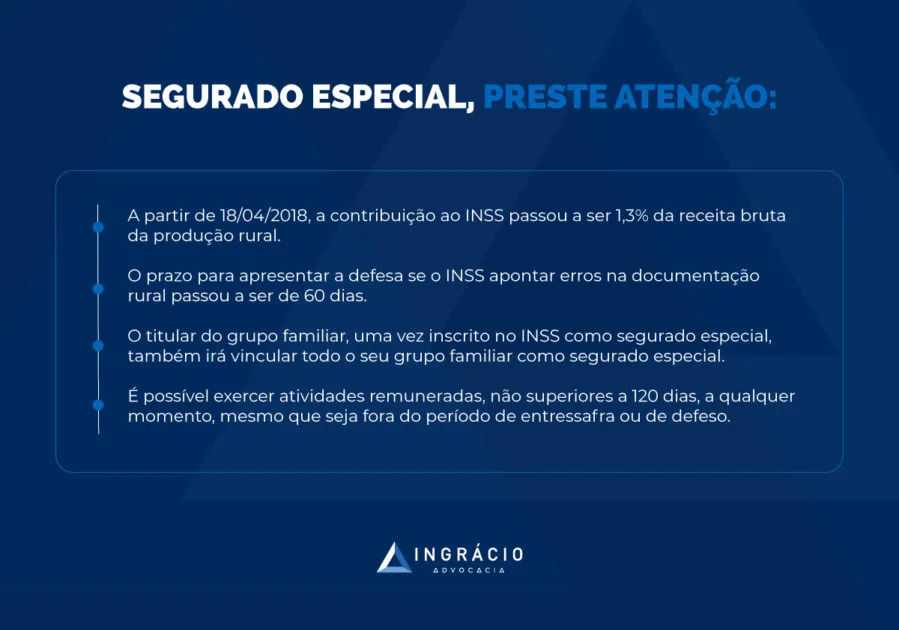 mudanças na qualidade de segurado especial