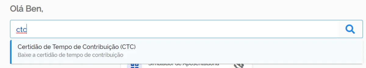 como pesquisar certidão de tempo de contribuição