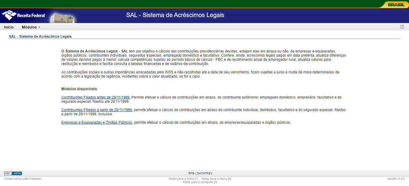 SAL (página inicial)
