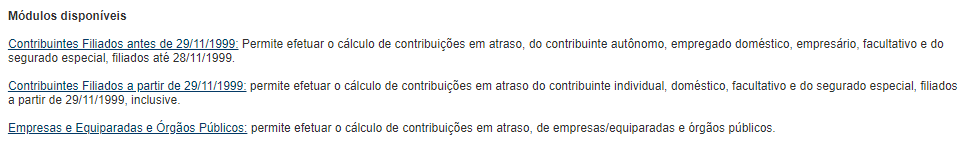 Módulos do SAL