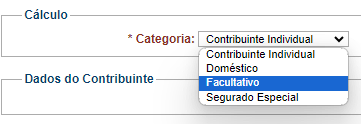 Categorias de contribuintes no SAL