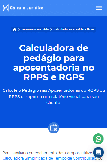 Calculadora de pedágio no INSS