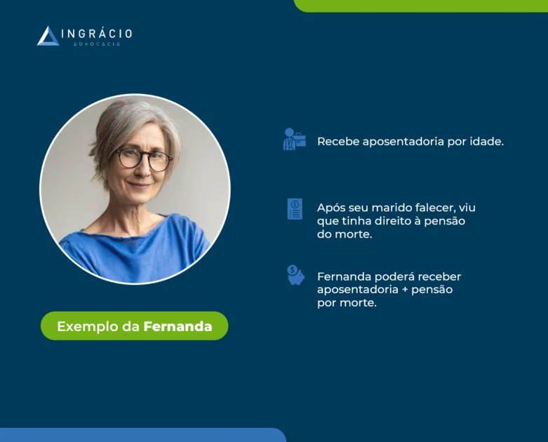 exemplo de cumulação de aposentadoria e pensão por morte