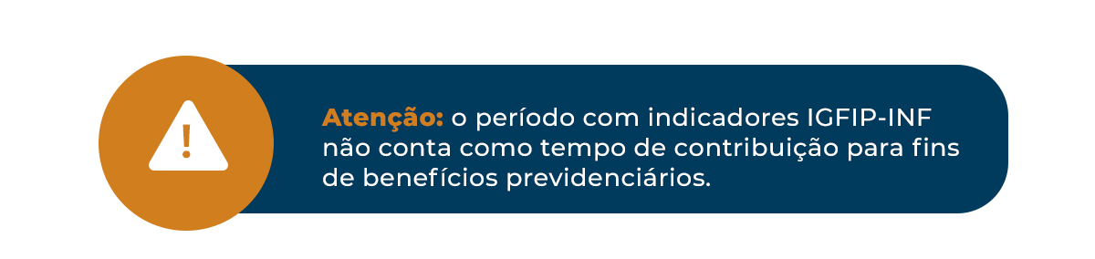 período com indicadores IGFIP-INF não conta como tempo de contribuição