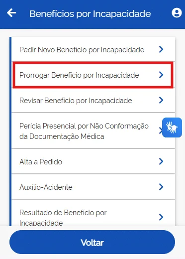 Prorrogar benefícios por incapacidade