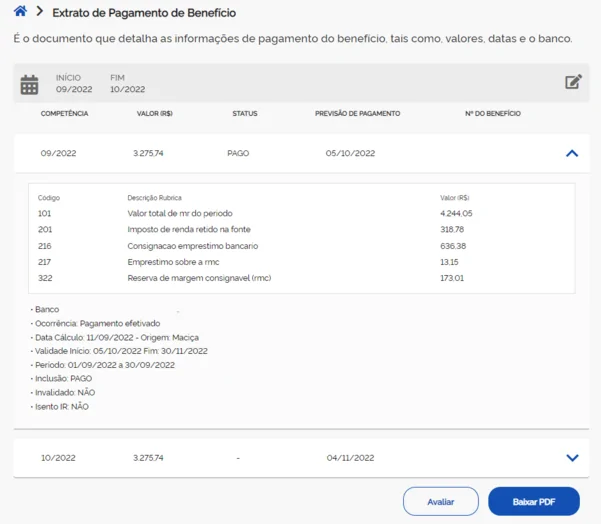 códigos de desconto meu inss
