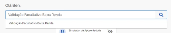 meu inss validar segurado facultativo de baixa-renda