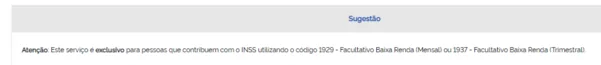 meu inss validar segurado facultativo de baixa-renda