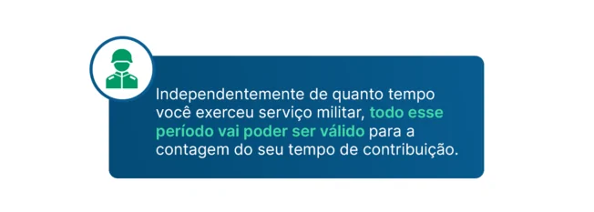 todo o período exercido no exército pode ser válido para tempo de contribuição no INSS