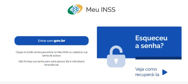 página inicial meu inss