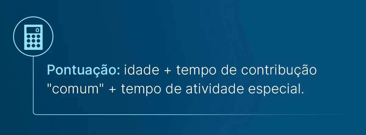 pontuação aposentadoria especial