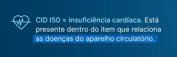 CID I50 é insuficiência cardíaca