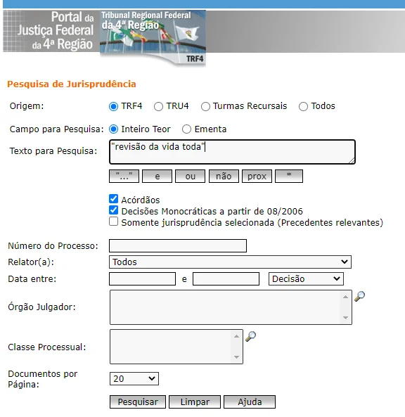 Portal da Justiça Federal da 4ª Região - TRF/4