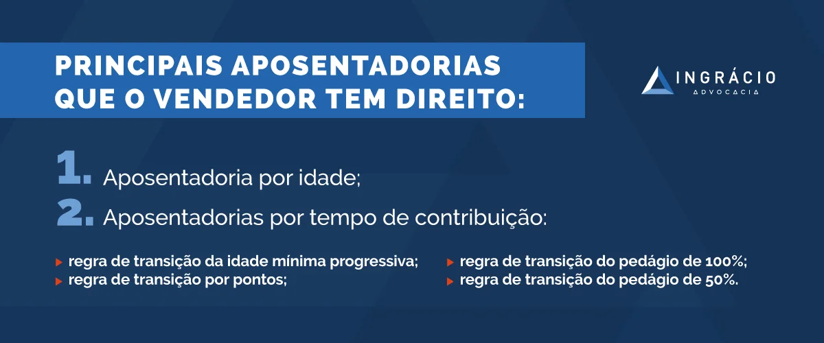 aposentadorias que o vendedor tem direito