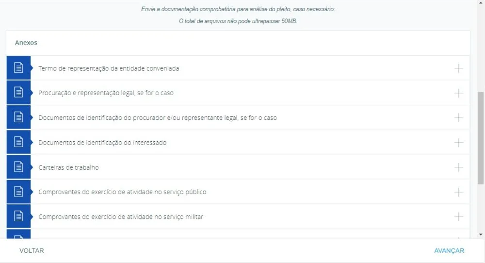 Anexar documentos no Meu INSS.