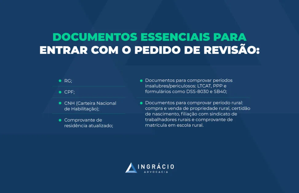 documentos para pedir revisão no INSS