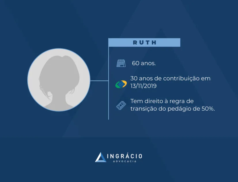 exemplo pedágio 50 60 anos de idade e 30 anos de contribuicao