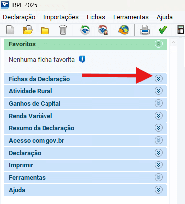fichas de declaração
