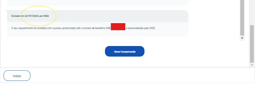 status pedido meu inss