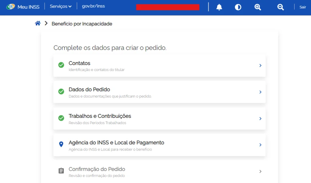 passo a passo pedir beneficio por incapacidade meu inss
