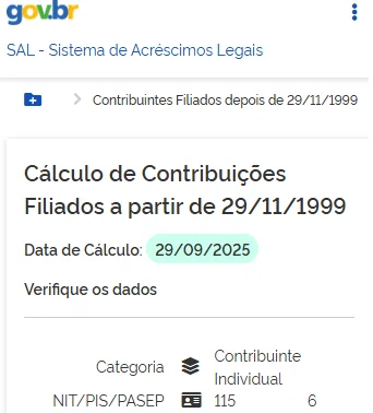 dados contribuinte sal