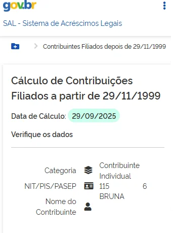 dados contribuinte sal