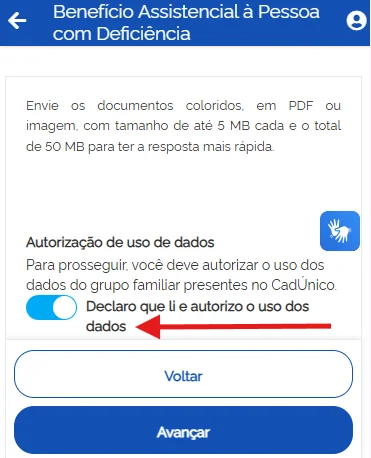 declaro que li meu inss