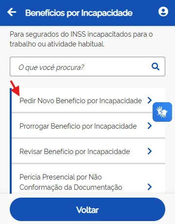 pedir novo beneficio por incapacidade
